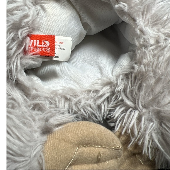 Wild Republic Gray Sloth Hand Puppet Pretend Play Stuffed Animal Plush 13” Inch - Picture 8 of 9